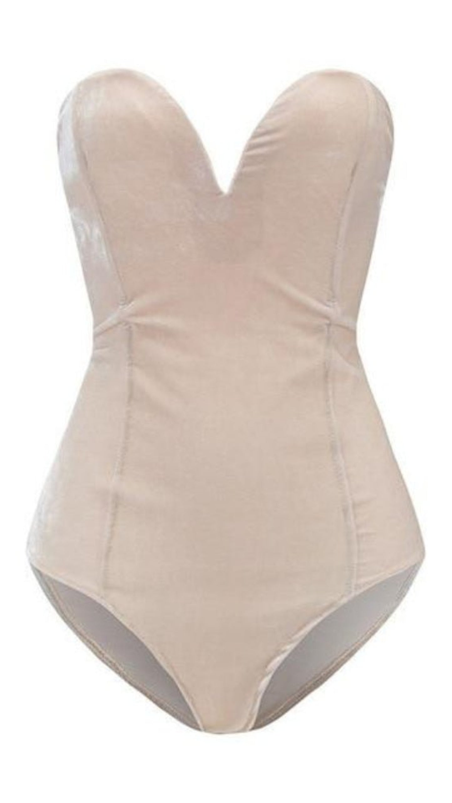 Sleeveless Strapless Velvet Bodysuit Backless V Neck - Easy Pickins Store