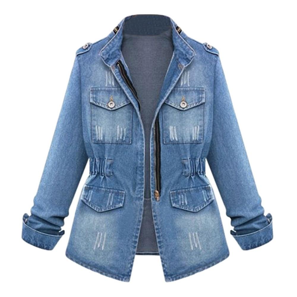 Slim Denim Jeans Pocket Zipper Jacket - Easy Pickins Store