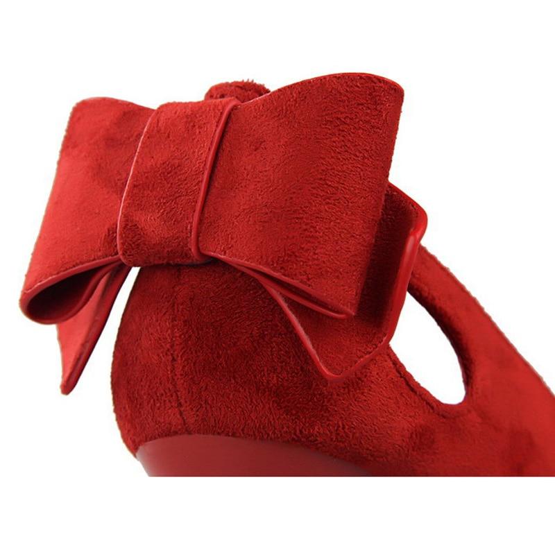 Suede Bow High Heels Pointed Toe Pumps - Easy Pickins Store