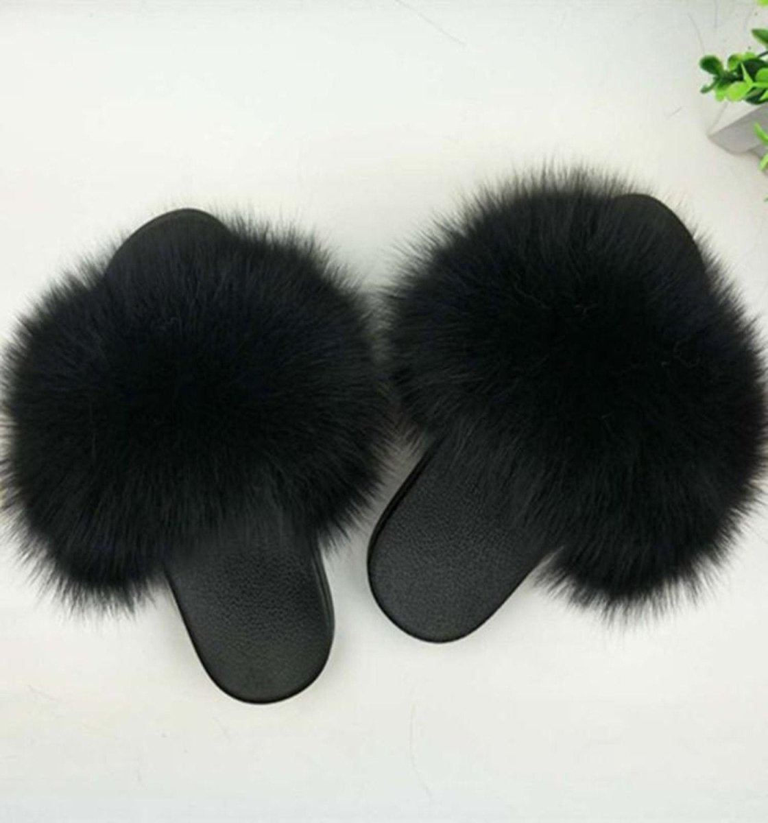 Vegan Furry Flat Slippers - Easy Pickins Store