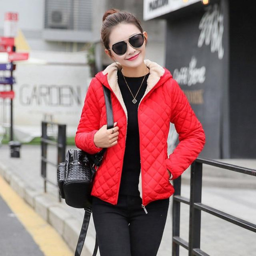 Velvet Hooded Cotton Zipper Jacket - Easy Pickins Store