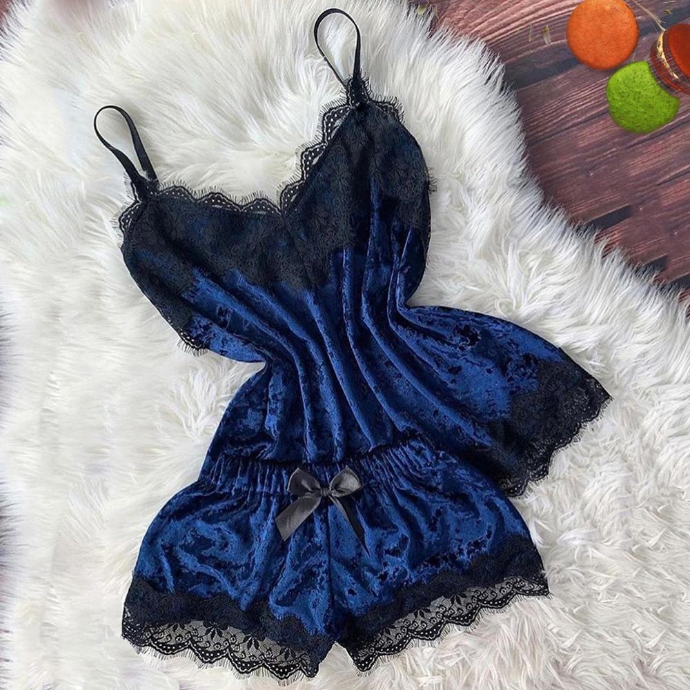 Velvet Sleepwear Pajama Set Top and Shorts - Easy Pickins Store