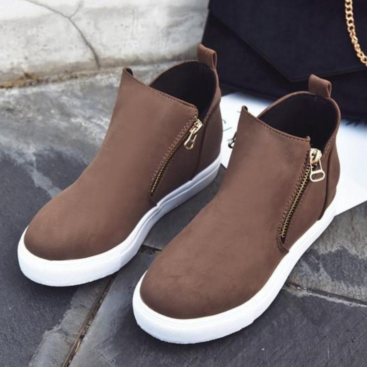 Vulcanize Sneakers High Top Flat Trainers - Easy Pickins Store