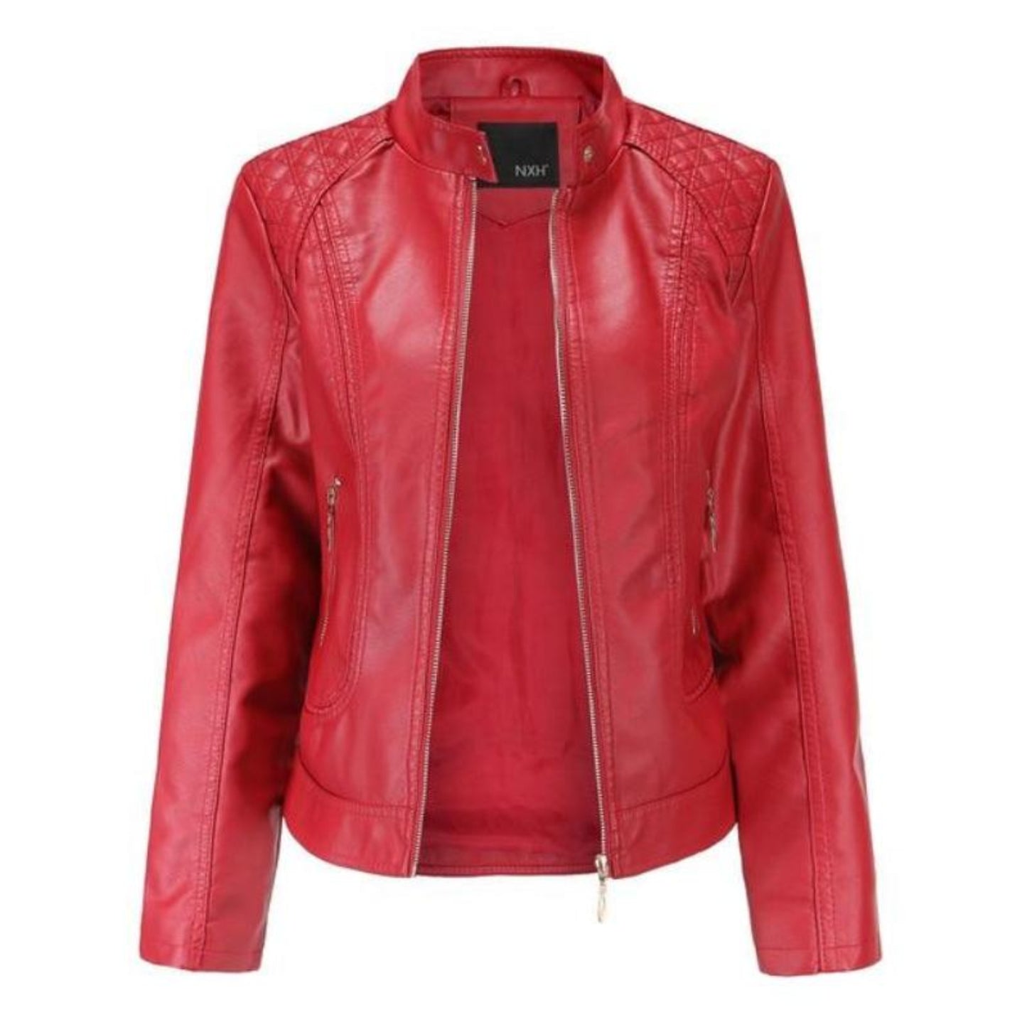 Warm Short Leather Zipper Jacket - Easy Pickins Store