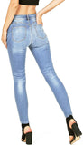 Wax High Waist Light Distressing Skinny Jeans - Easy Pickins Store