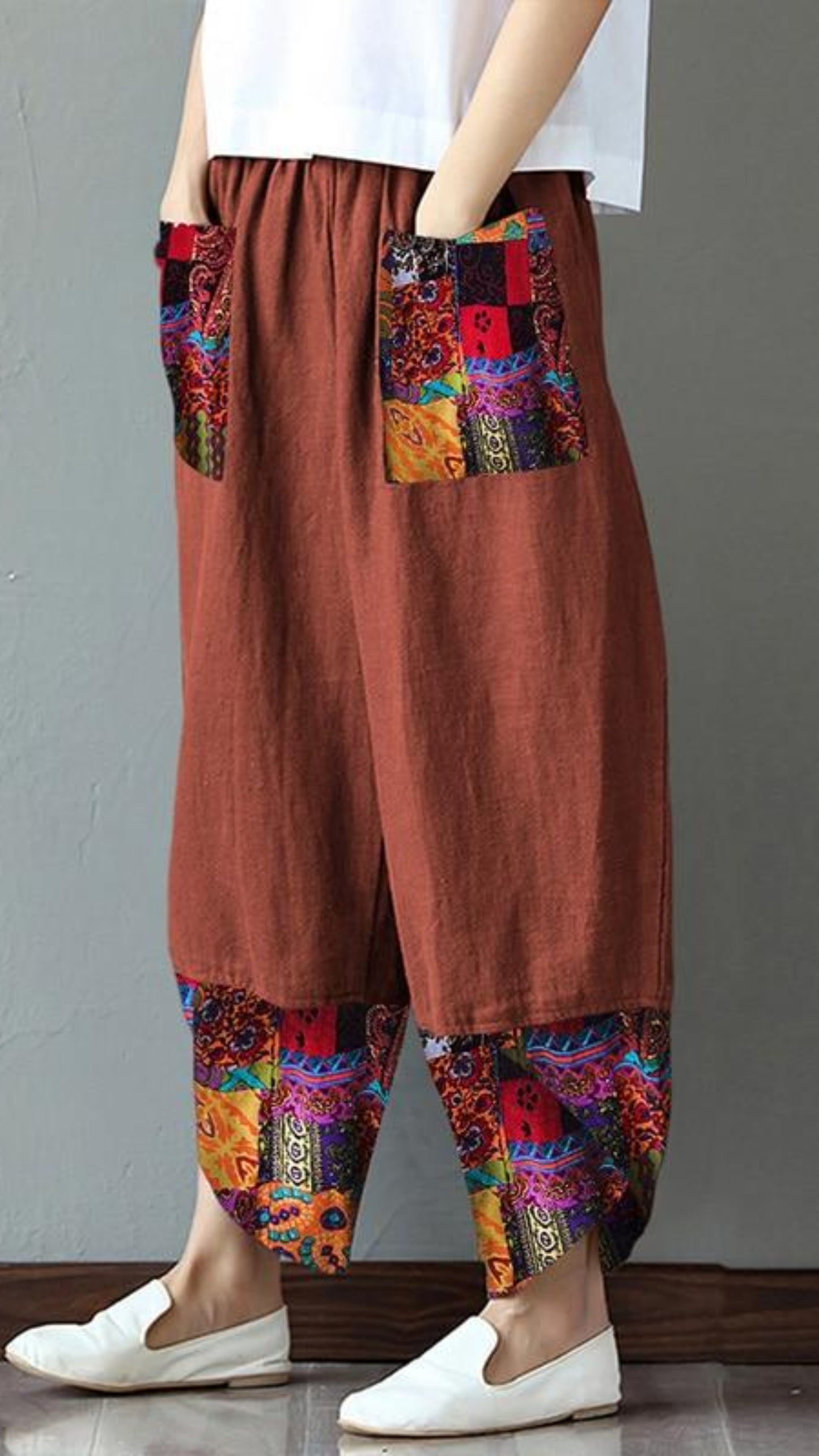 Stylish Wide Leg Ankle-Length Harem Pants - Easy Pickins Store