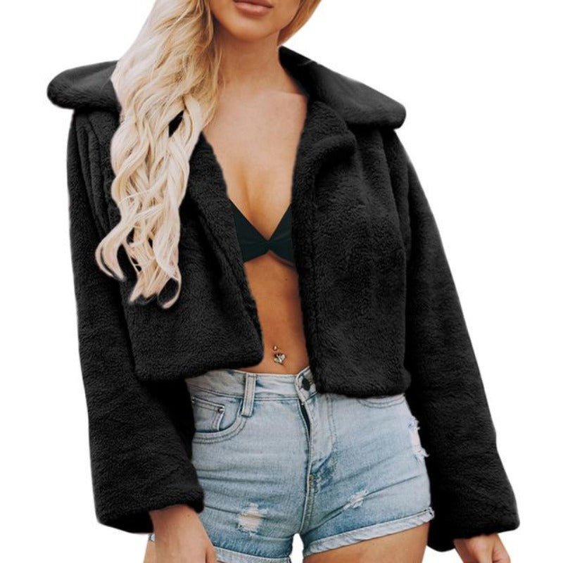 Women Faux Fur Long Sleeve Artificial Jacket - Easy Pickins Store