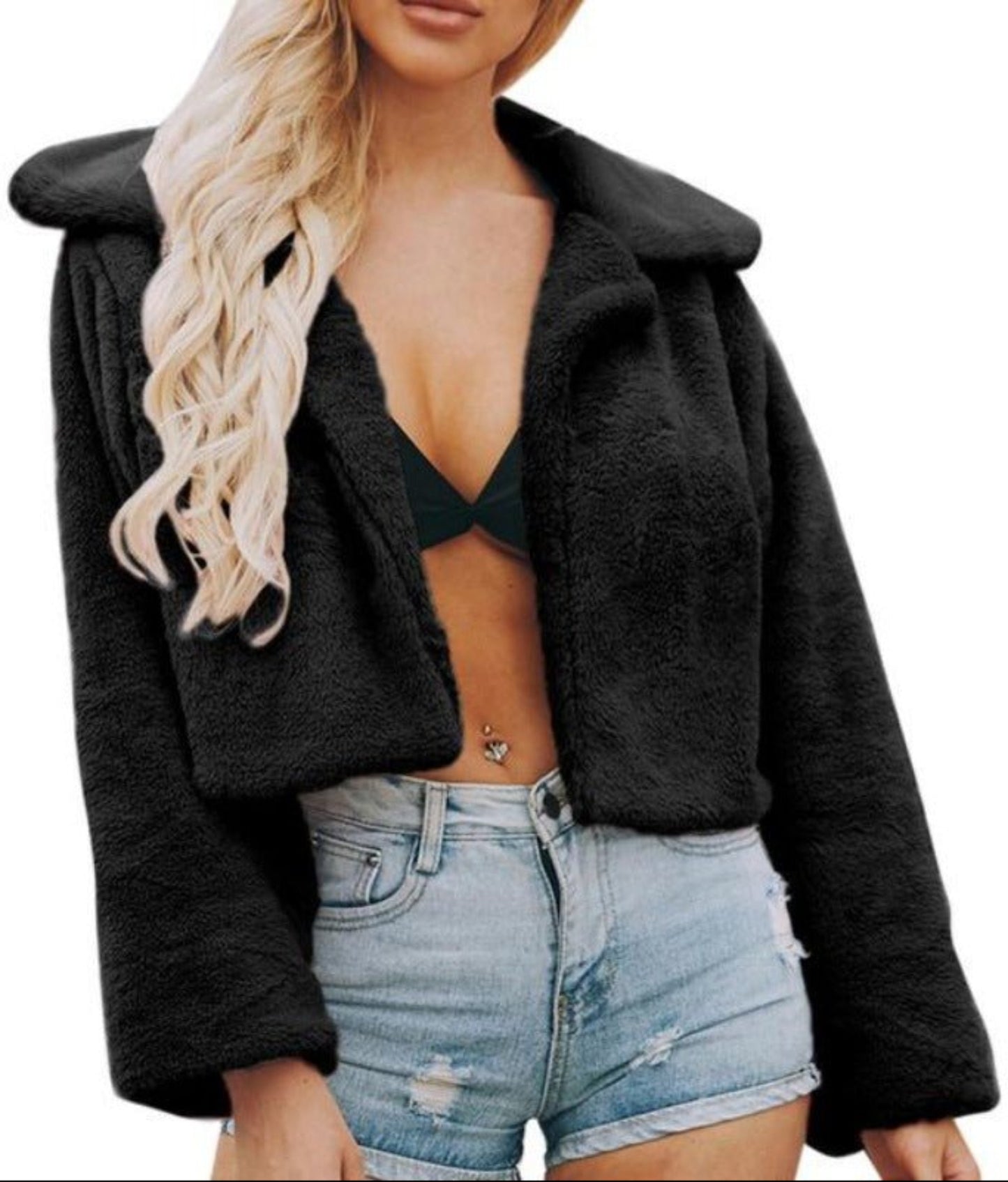 Women Faux Fur Long Sleeve Artificial Jacket - Easy Pickins Store