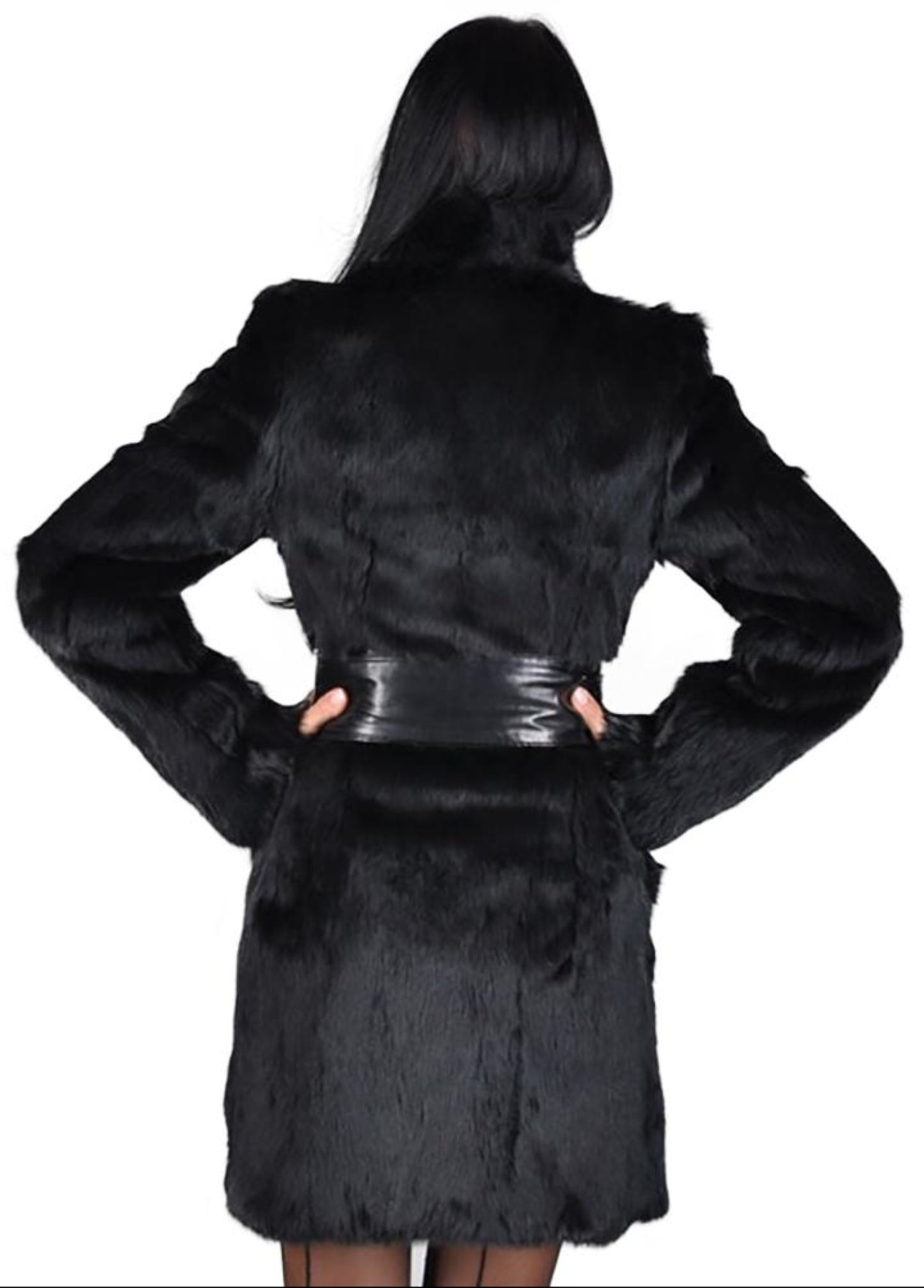 Women's Fur Mid Long Thick Luxury Coat - Easy Pickins Store