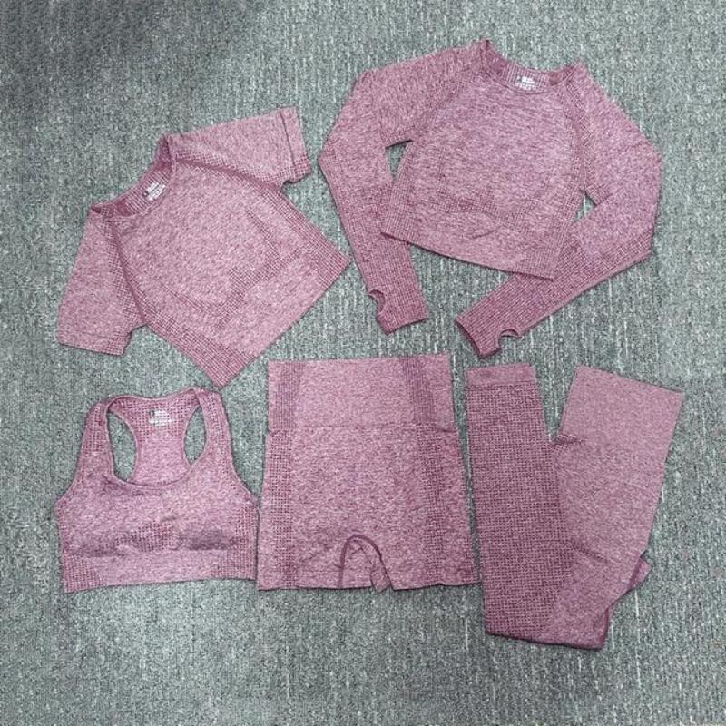 Workout Sportswear Gym Fitness High Waist Seamless Yoga Set - Easy Pickins Store
