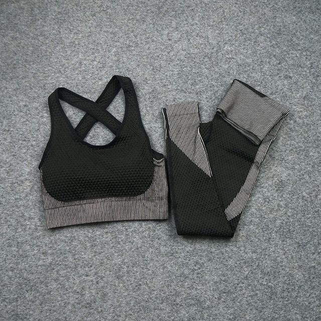 Yoga Suitwear Seamless Long Sleeve High Waist Sport Set - Easy Pickins Store