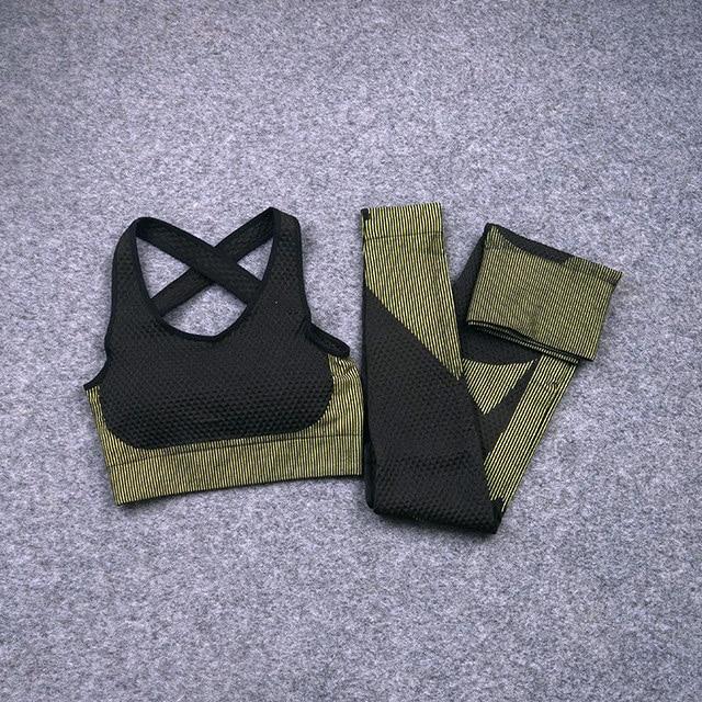 Yoga Suitwear Seamless Long Sleeve High Waist Sport Set - Easy Pickins Store