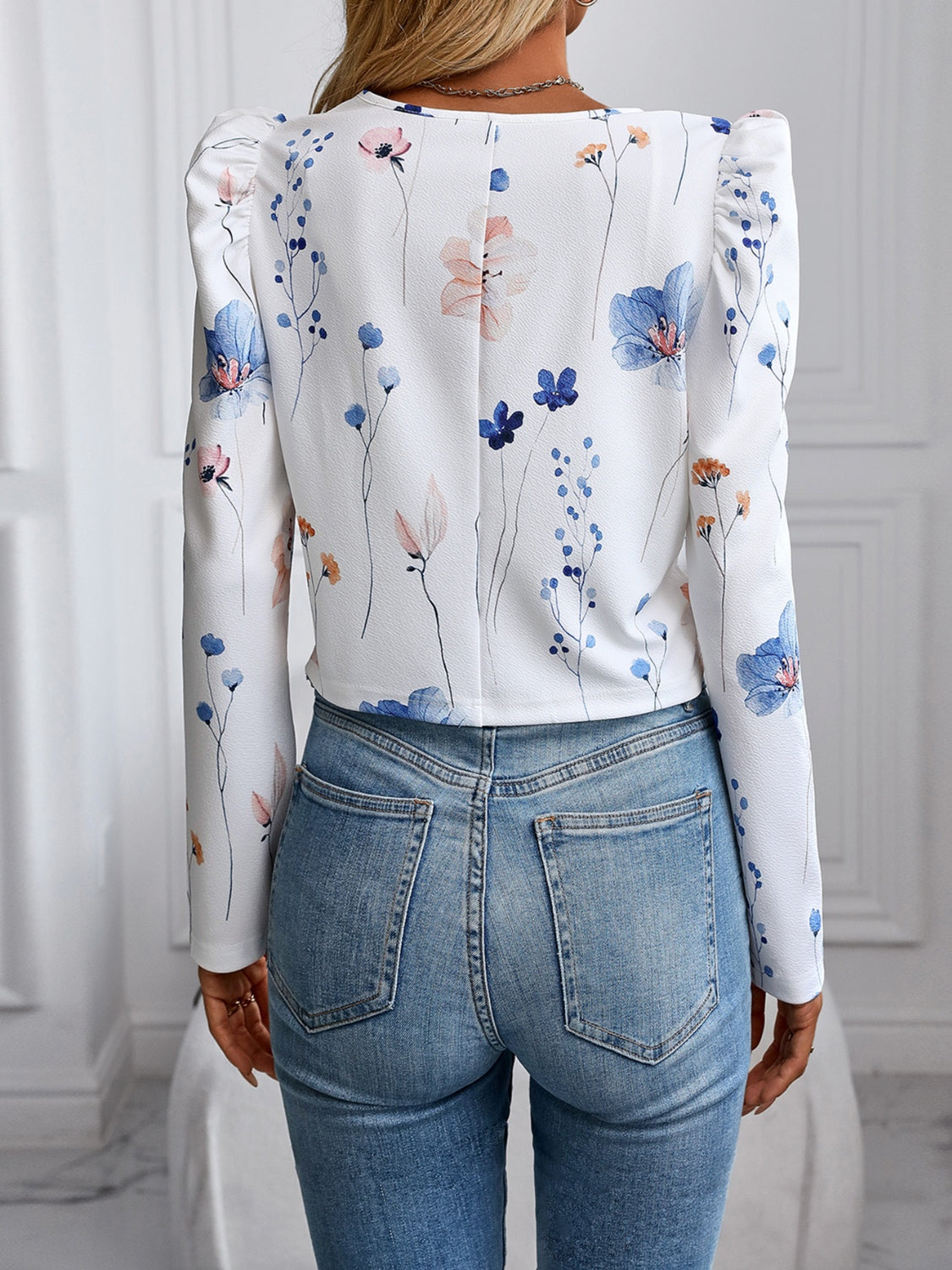 Printed Zip Up Long Sleeve Jacket - Easy Pickins Store