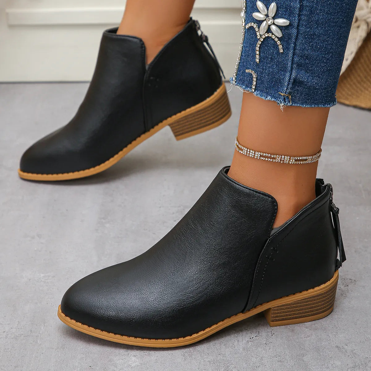 Classic Block Heel Ankle Boots | Easy Pickins
