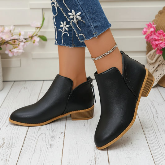 Classic Block Heel Ankle Boots | Easy Pickins