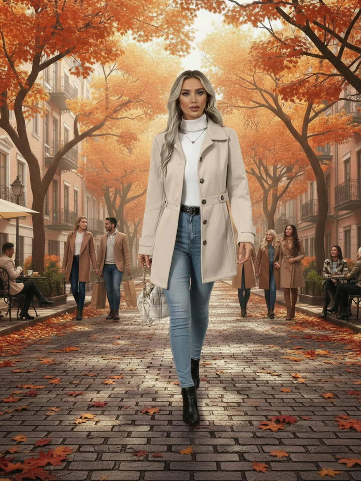 Button Up Long Sleeve Coat | Easy Pickins