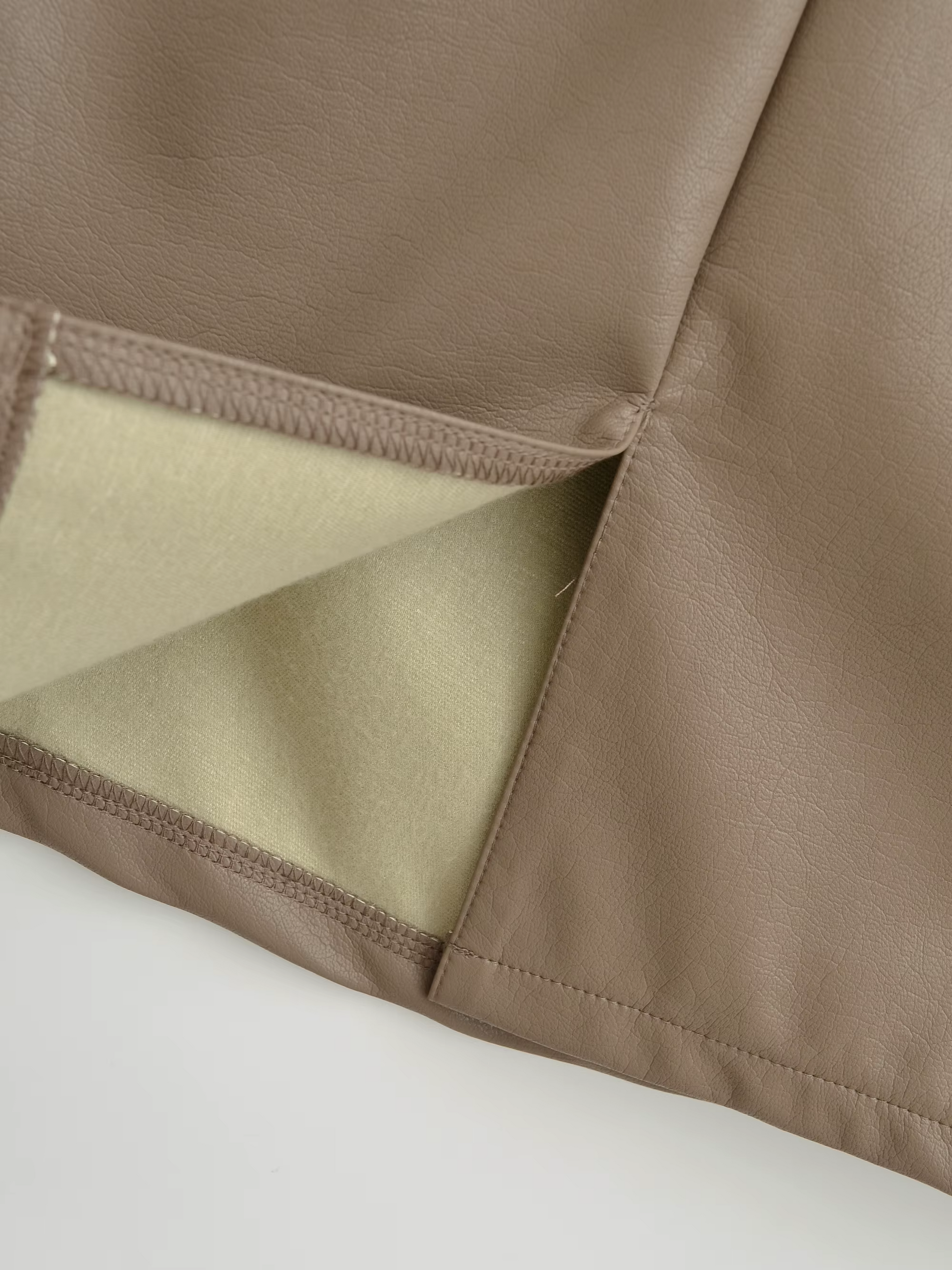 Women's Faux Leather Pencil Elegant High Waist Split Skirt