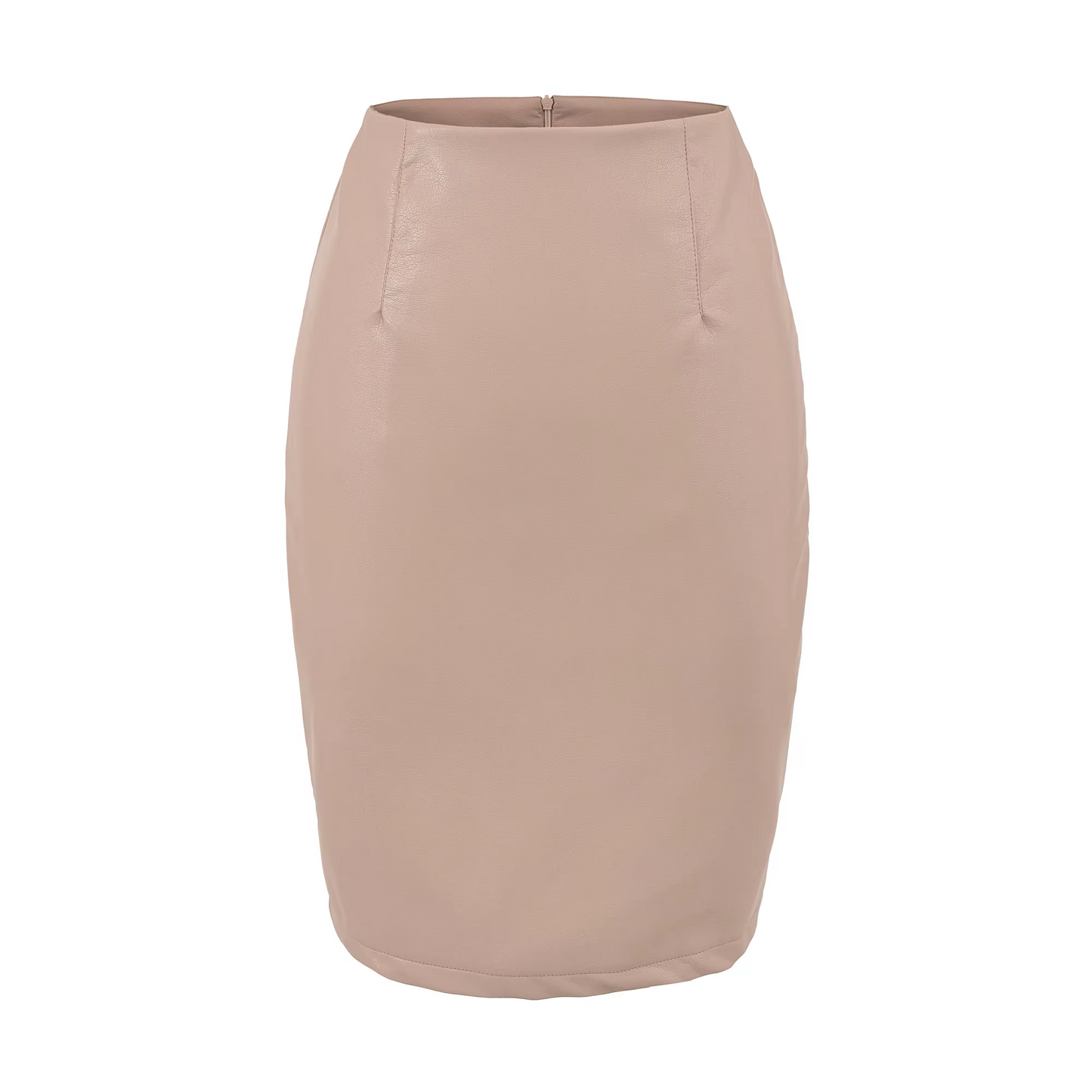 Women's Faux Leather Pencil Elegant High Waist Split Skirt