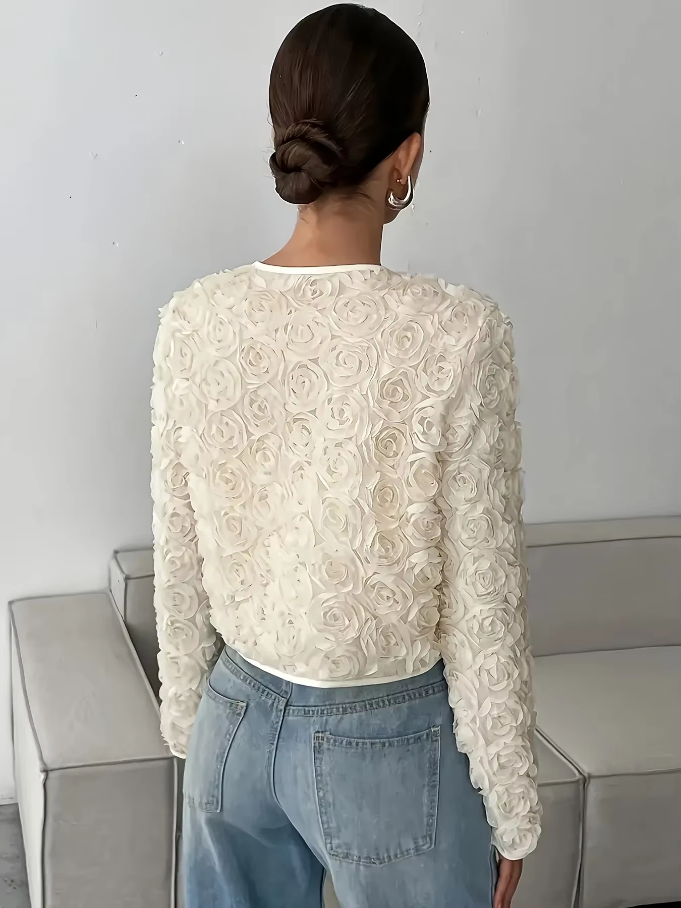 Mixed Fabric Chic Jacket