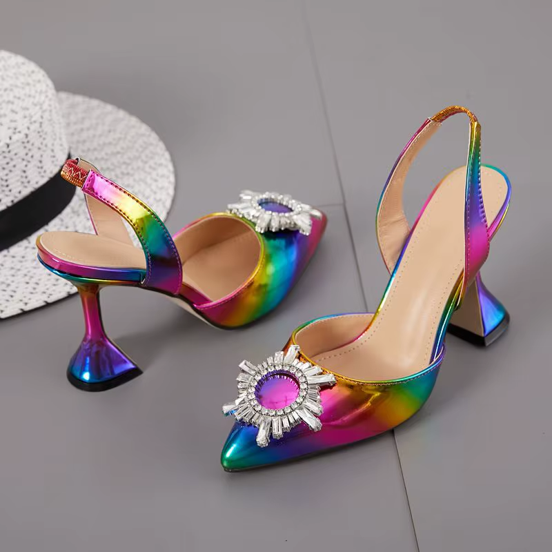 Rhinestone Pumps High Heels Jelly Plus Sizes