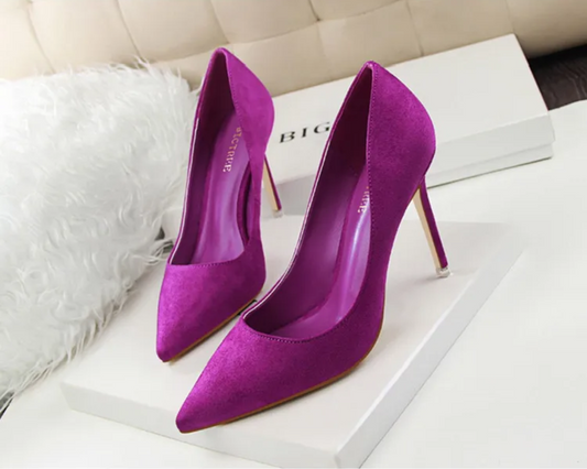 Suede High Heels Pumps - Easy Pickins Store