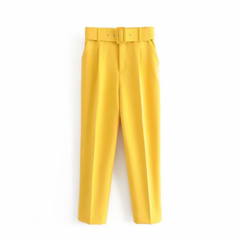 Belt High Waist Pants - Easy Pickins Store