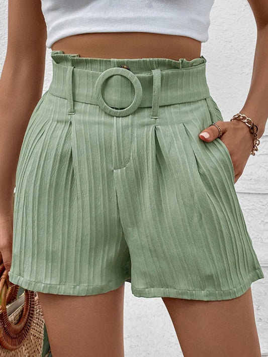 Belted Shorts with Pockets - Easy Pickins Store