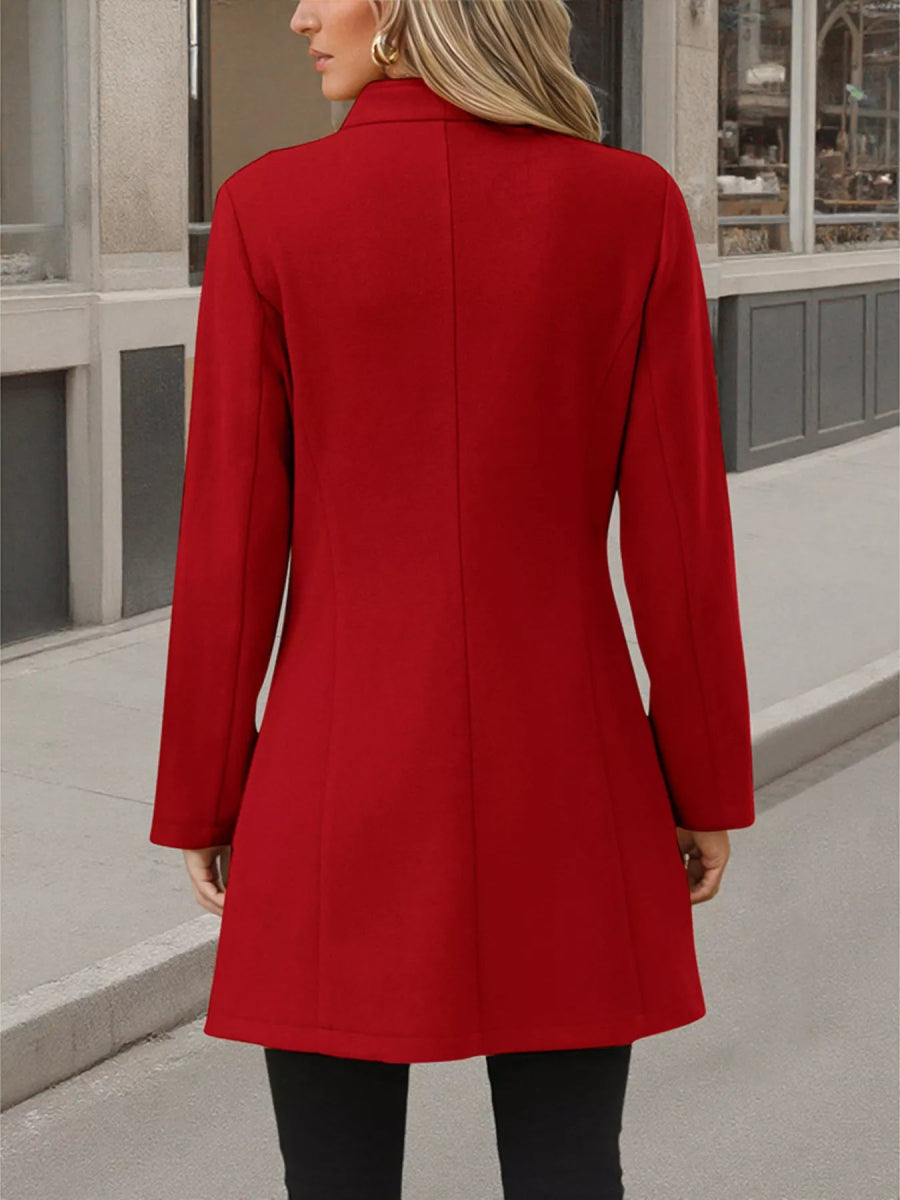Comfort Button Up Long Sleeve Coat - Easy Pickins Store