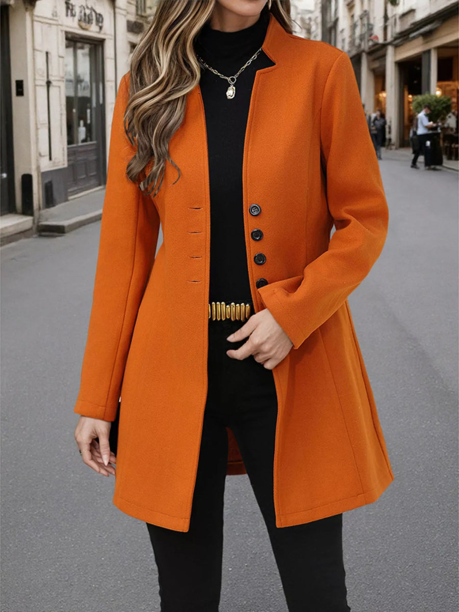 Comfort Button Up Long Sleeve Coat - Easy Pickins Store