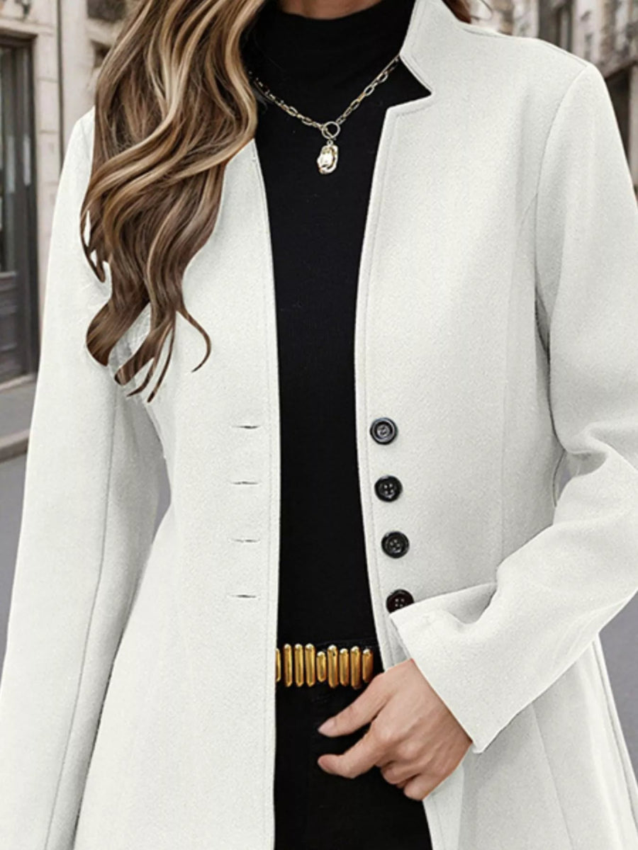 Comfort Button Up Long Sleeve Coat - Easy Pickins Store