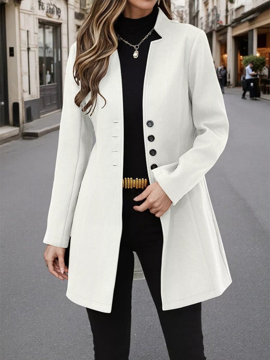 Comfort Button Up Long Sleeve Coat - Easy Pickins Store
