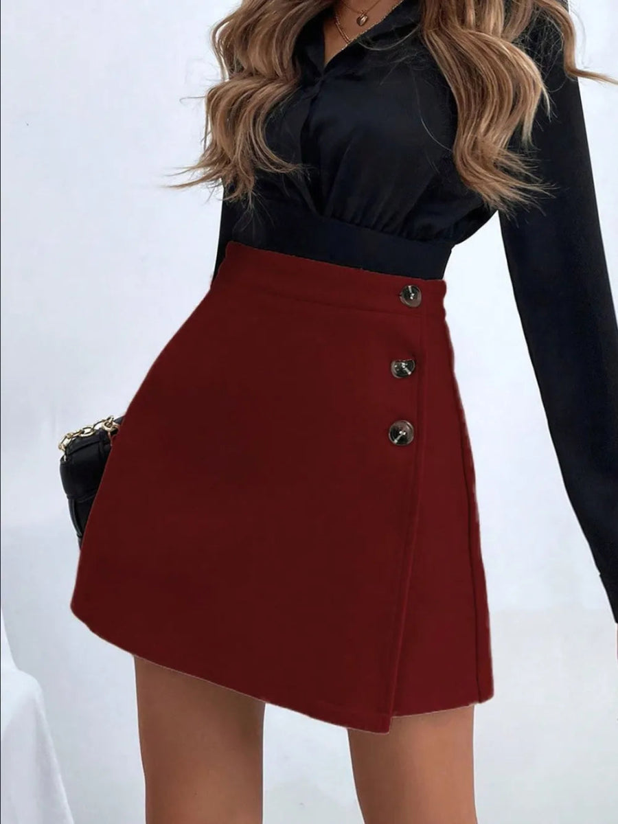 Buttoned Mini Skirt - Easy Pickins Store