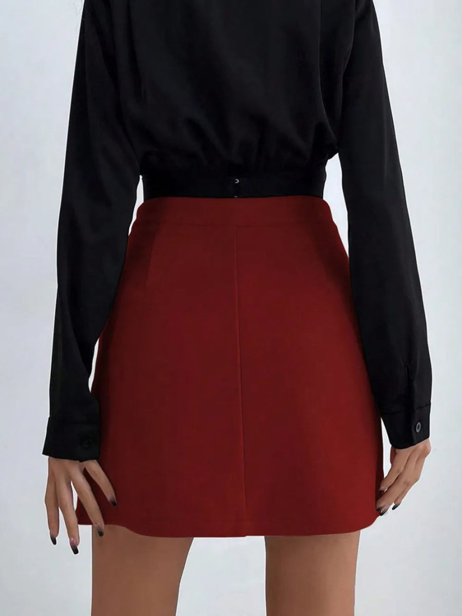 Buttoned Mini Skirt - Easy Pickins Store