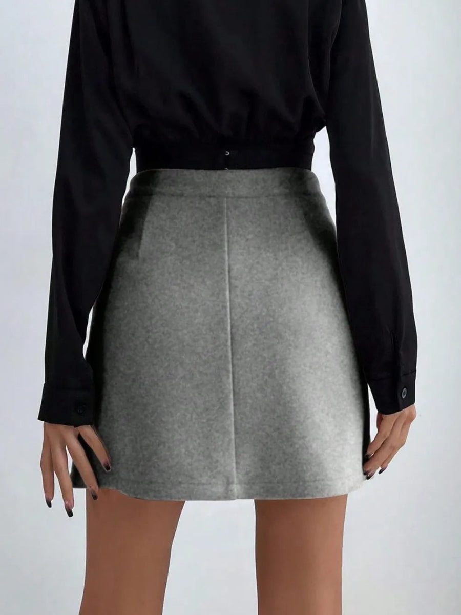 Buttoned Mini Skirt - Easy Pickins Store