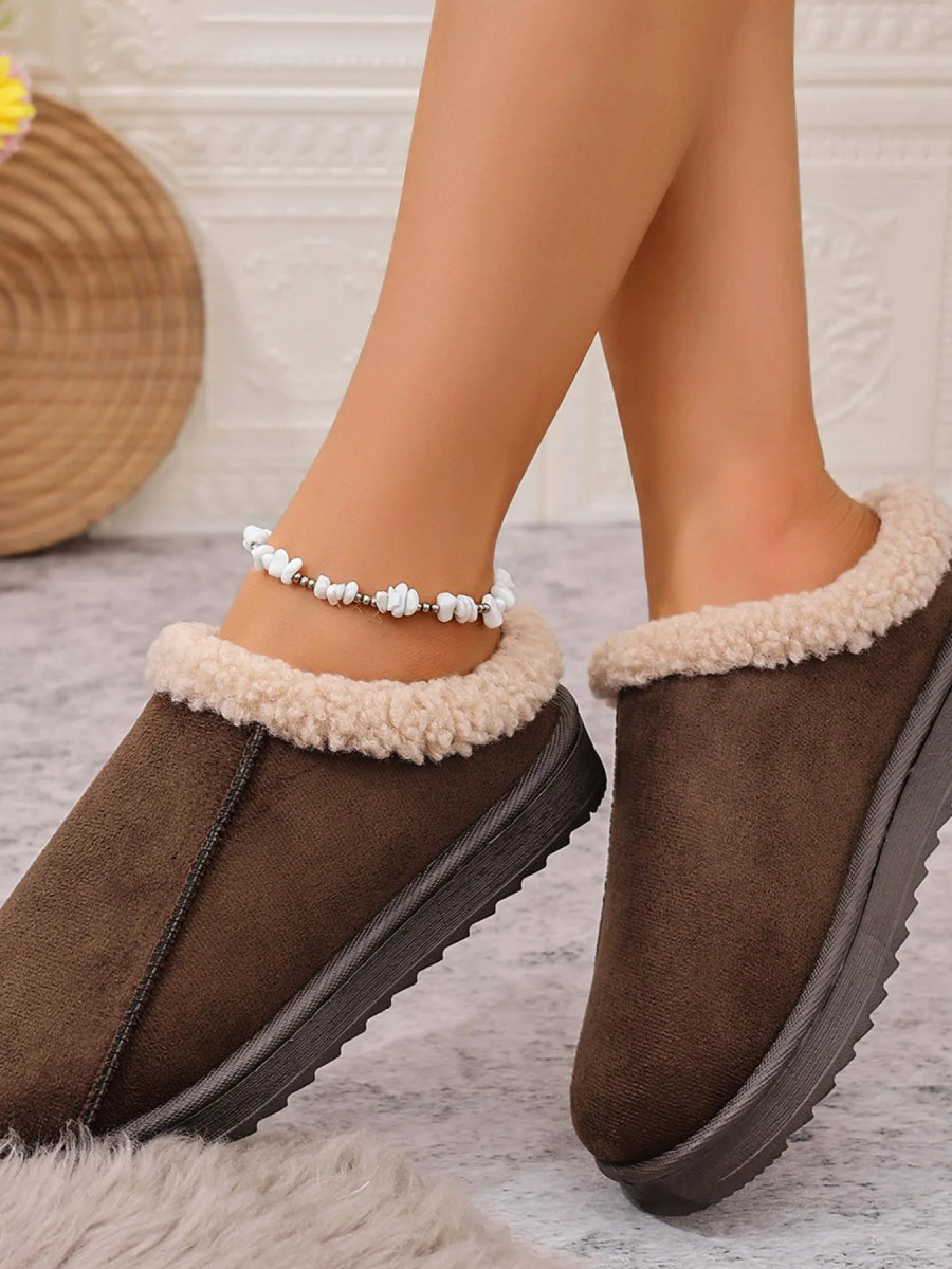 Cozy Faux Fur Lined Slippers - Easy Pickins Store