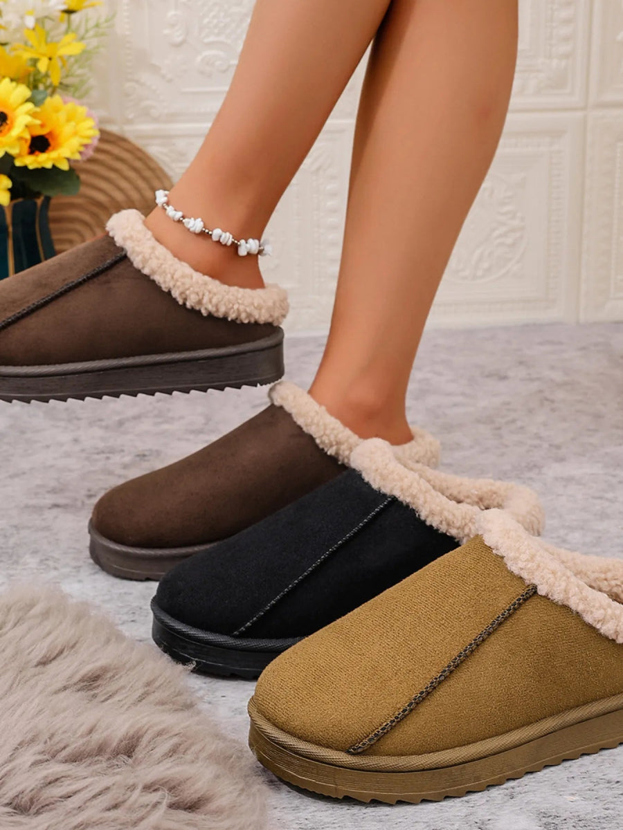 Cozy Faux Fur Lined Slippers - Easy Pickins Store