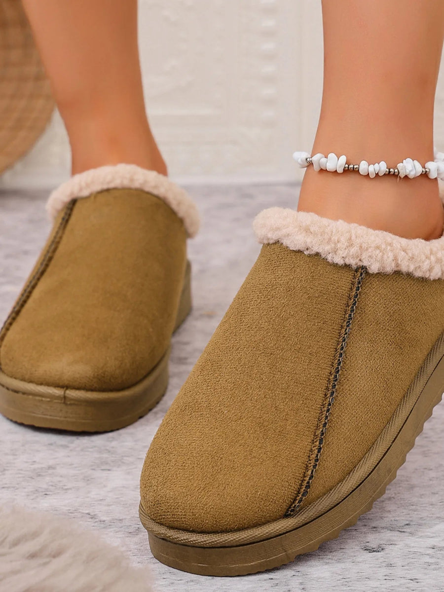 Cozy Faux Fur Lined Slippers - Easy Pickins Store