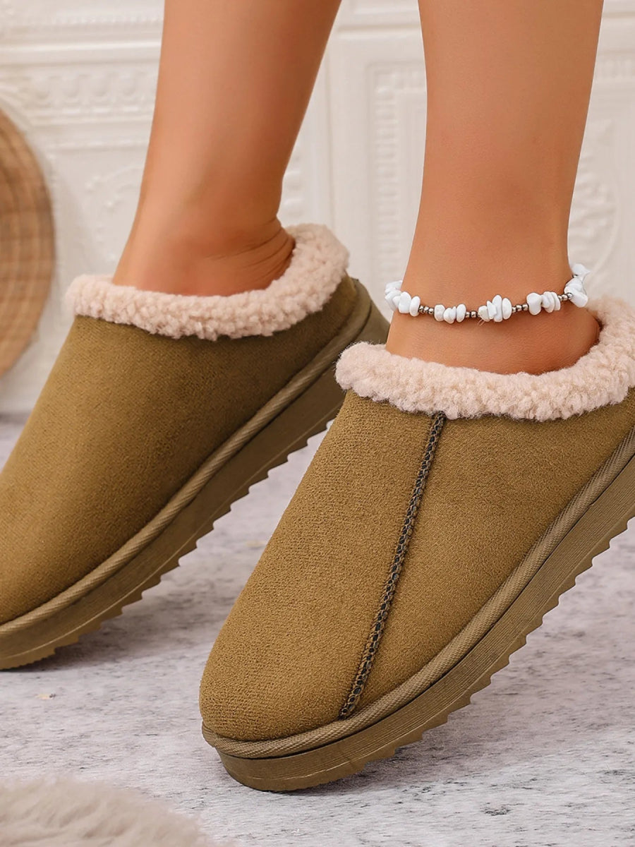 Cozy Faux Fur Lined Slippers - Easy Pickins Store