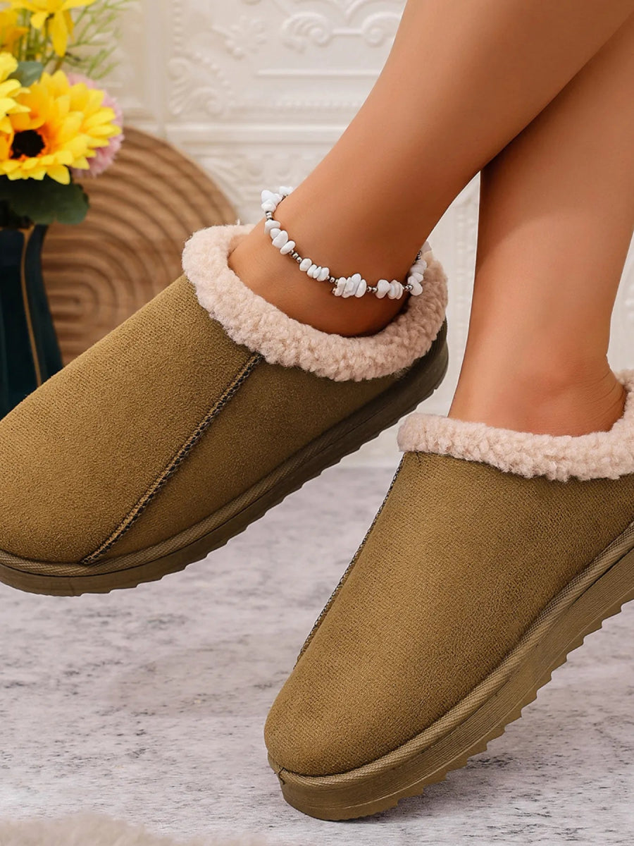 Cozy Faux Fur Lined Slippers - Easy Pickins Store
