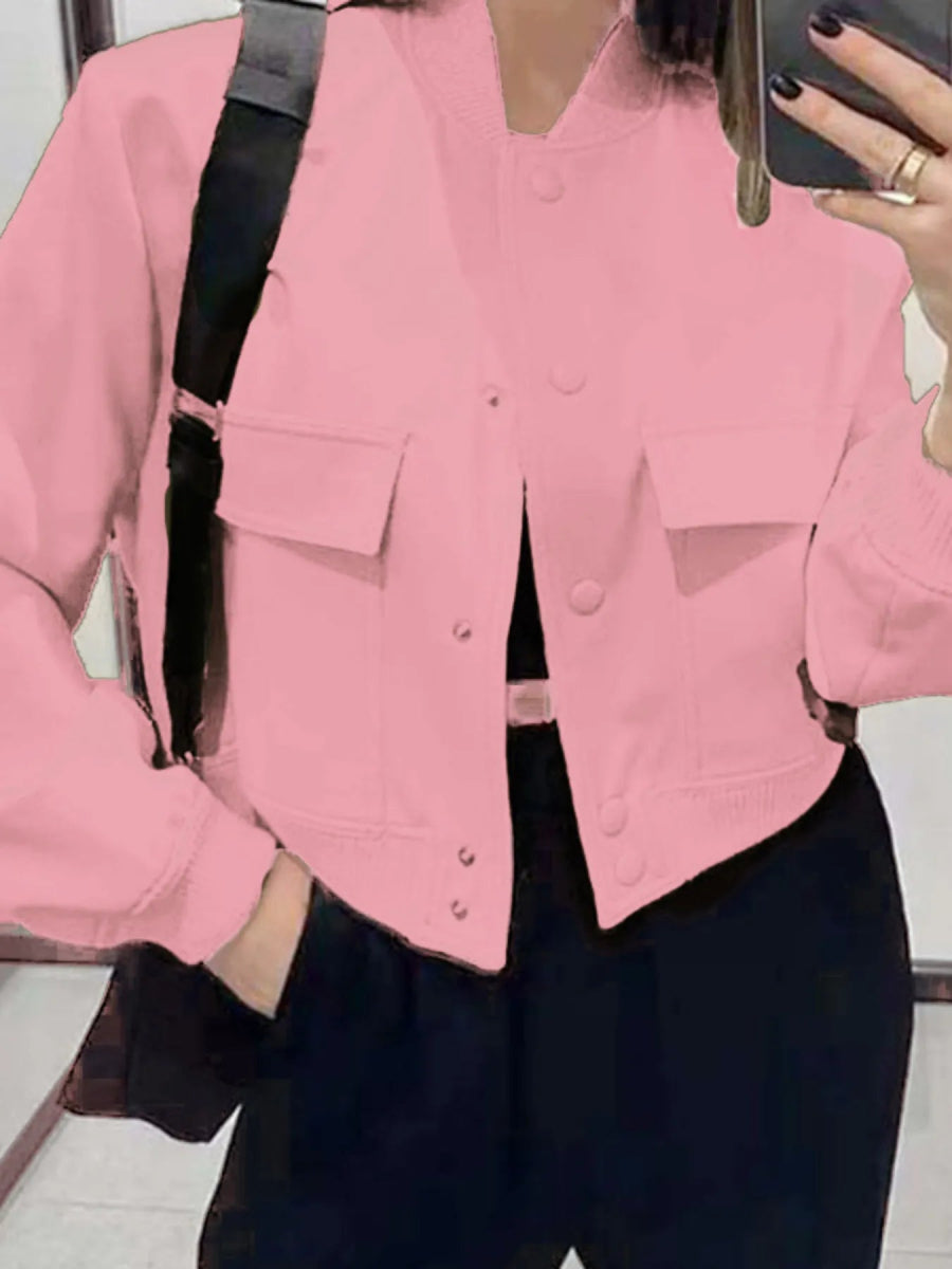 Cropped Snap Down Jacket - Easy Pickins Store