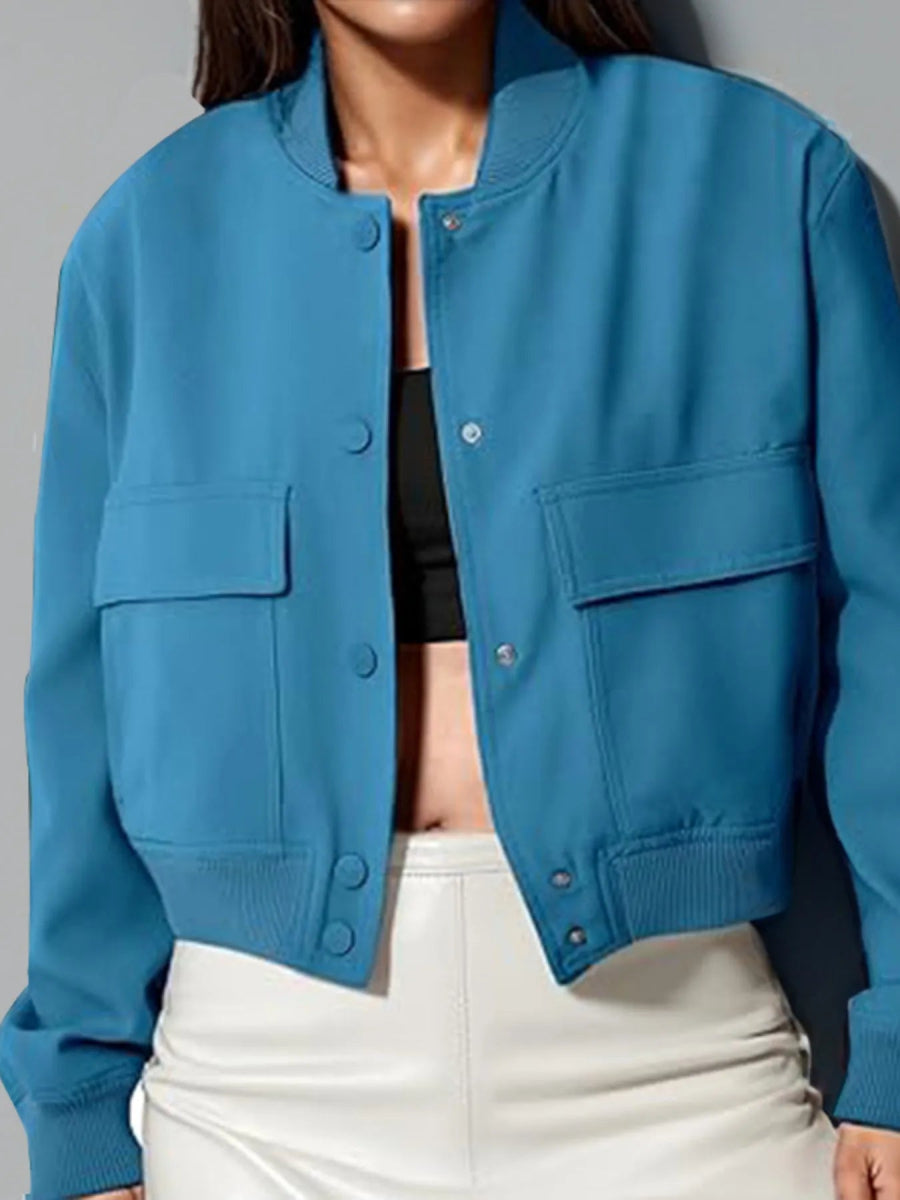 Cropped Snap Down Jacket - Easy Pickins Store