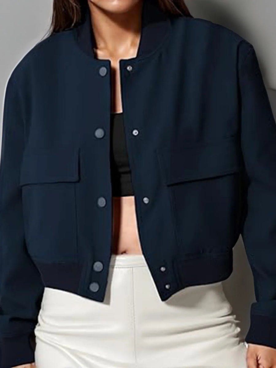 Cropped Snap Down Jacket - Easy Pickins Store