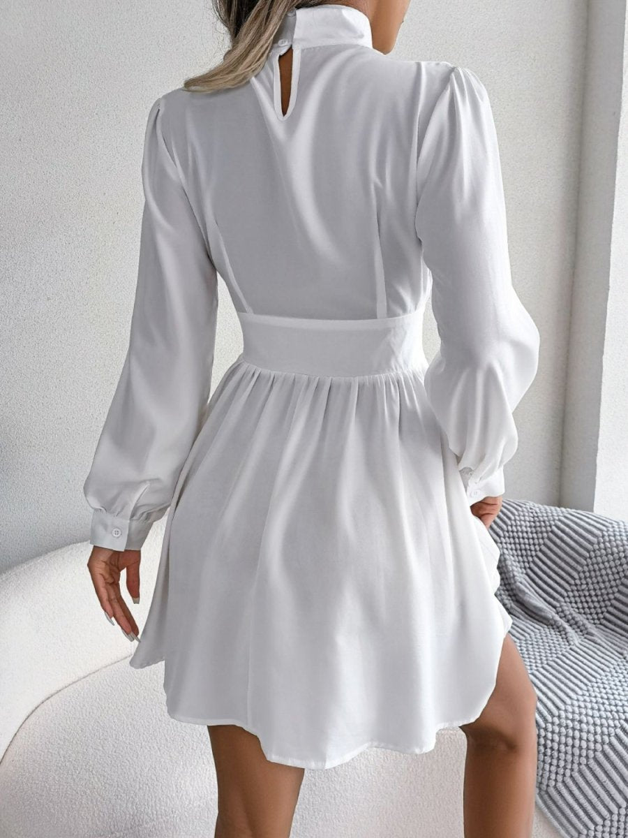 Cutout Turtleneck A - Line Mini Dress - Easy Pickins Store