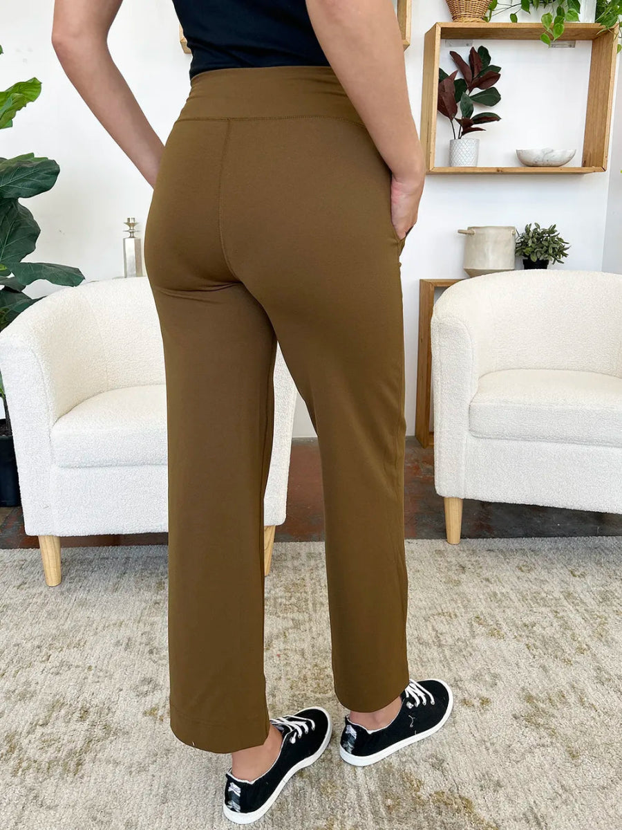 Drawstring Waist Wide Leg Sports Pants with Pockets - Easy Pickins Store