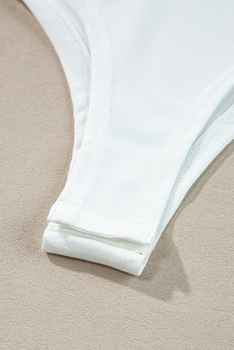 Eyelet Lace Long Sleeve Bodysuit - Easy Pickins Store