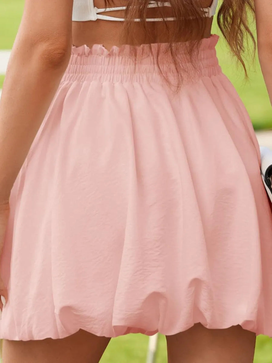 Frill Smocked Mini Skirt - Easy Pickins Store