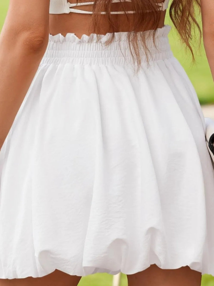 Frill Smocked Mini Skirt - Easy Pickins Store