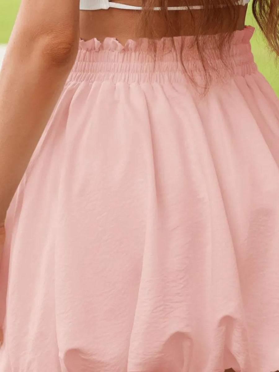 Frill Smocked Mini Skirt - Easy Pickins Store