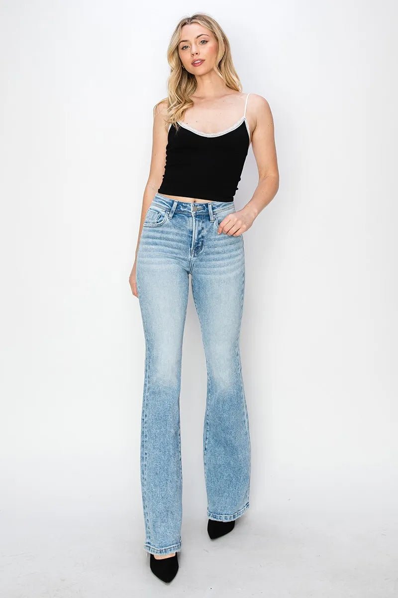 High Rise Fit Flare Bootcut Jeans - Easy Pickins Store