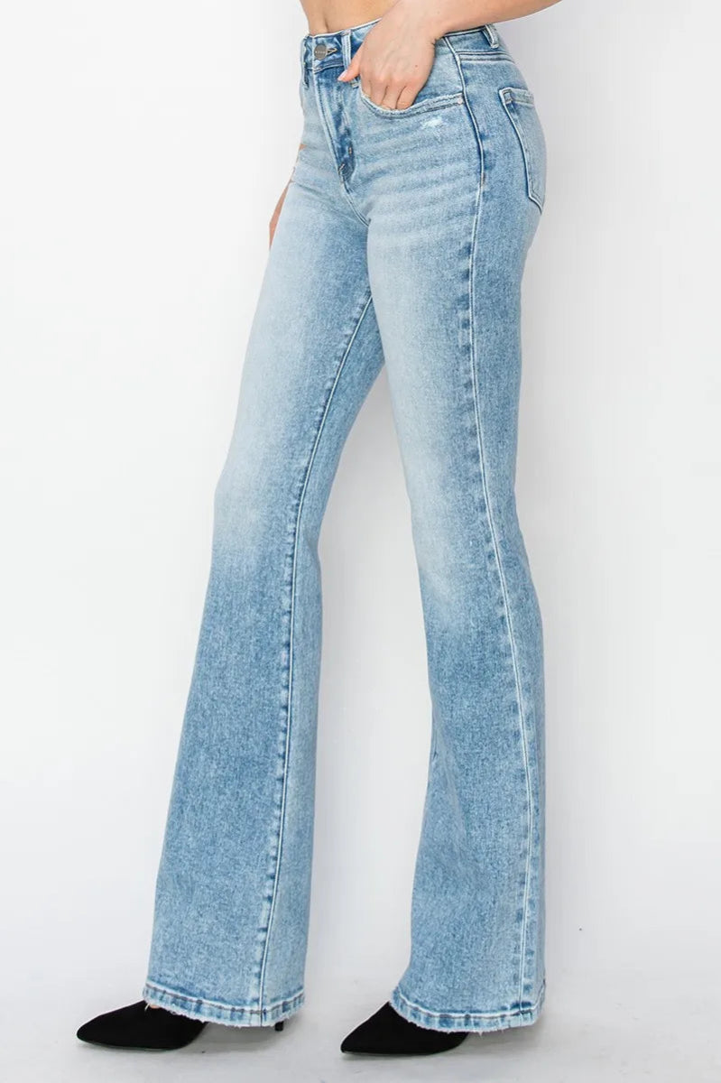 High Rise Fit Flare Bootcut Jeans - Easy Pickins Store